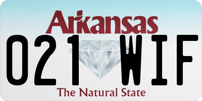 AR license plate 021WIF