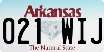 AR license plate 021WIJ