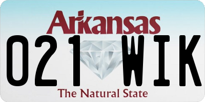 AR license plate 021WIK