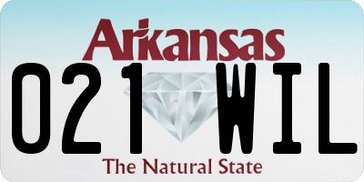 AR license plate 021WIL