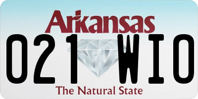 AR license plate 021WIO