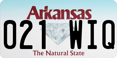 AR license plate 021WIQ
