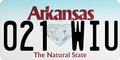 AR license plate 021WIU