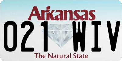 AR license plate 021WIV