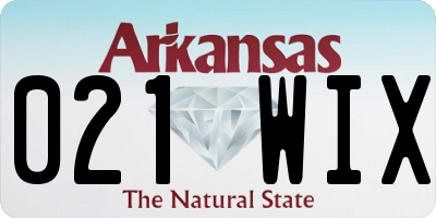 AR license plate 021WIX