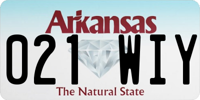 AR license plate 021WIY