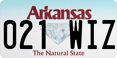 AR license plate 021WIZ