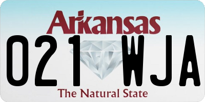 AR license plate 021WJA