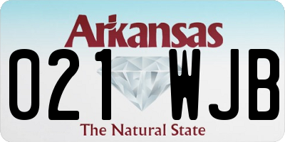 AR license plate 021WJB