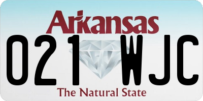 AR license plate 021WJC
