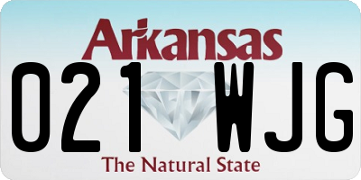 AR license plate 021WJG