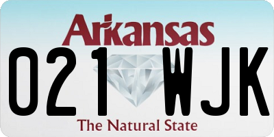 AR license plate 021WJK