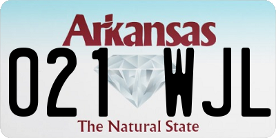 AR license plate 021WJL