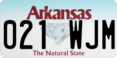 AR license plate 021WJM