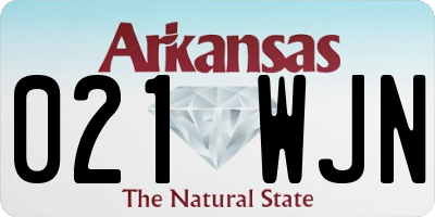 AR license plate 021WJN