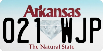 AR license plate 021WJP