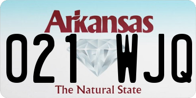 AR license plate 021WJQ