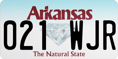 AR license plate 021WJR