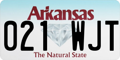AR license plate 021WJT