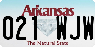 AR license plate 021WJW