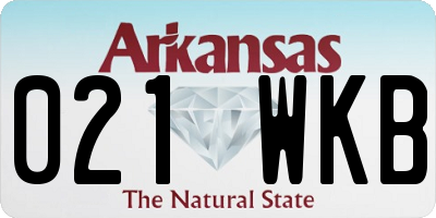 AR license plate 021WKB
