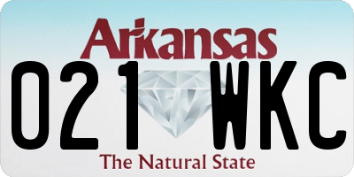 AR license plate 021WKC