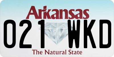 AR license plate 021WKD