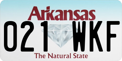 AR license plate 021WKF
