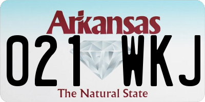 AR license plate 021WKJ