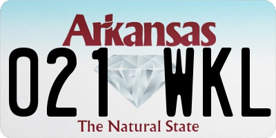 AR license plate 021WKL