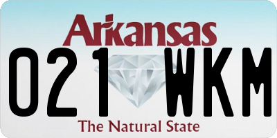 AR license plate 021WKM