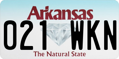 AR license plate 021WKN