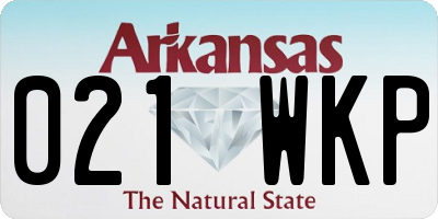 AR license plate 021WKP