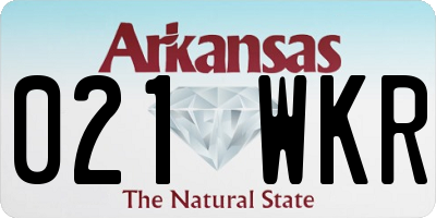 AR license plate 021WKR