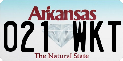 AR license plate 021WKT