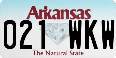 AR license plate 021WKW