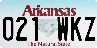 AR license plate 021WKZ
