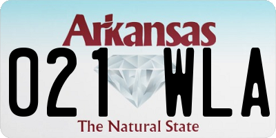 AR license plate 021WLA