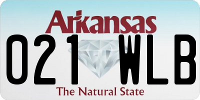 AR license plate 021WLB