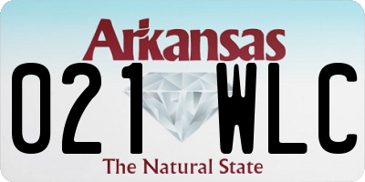AR license plate 021WLC