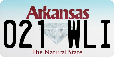 AR license plate 021WLI