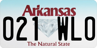 AR license plate 021WLO