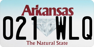 AR license plate 021WLQ