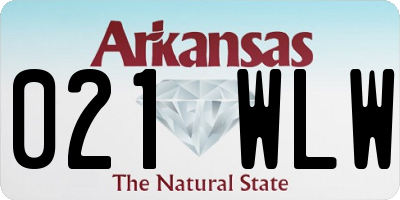 AR license plate 021WLW