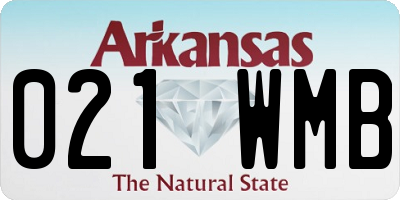 AR license plate 021WMB
