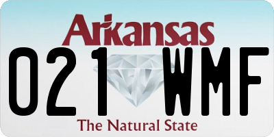 AR license plate 021WMF