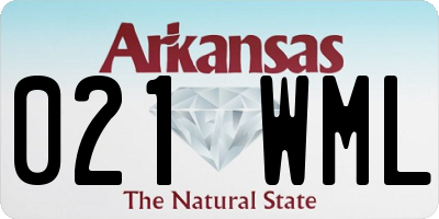 AR license plate 021WML