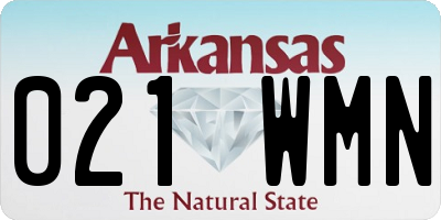 AR license plate 021WMN