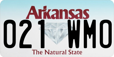 AR license plate 021WMO