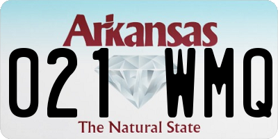 AR license plate 021WMQ
